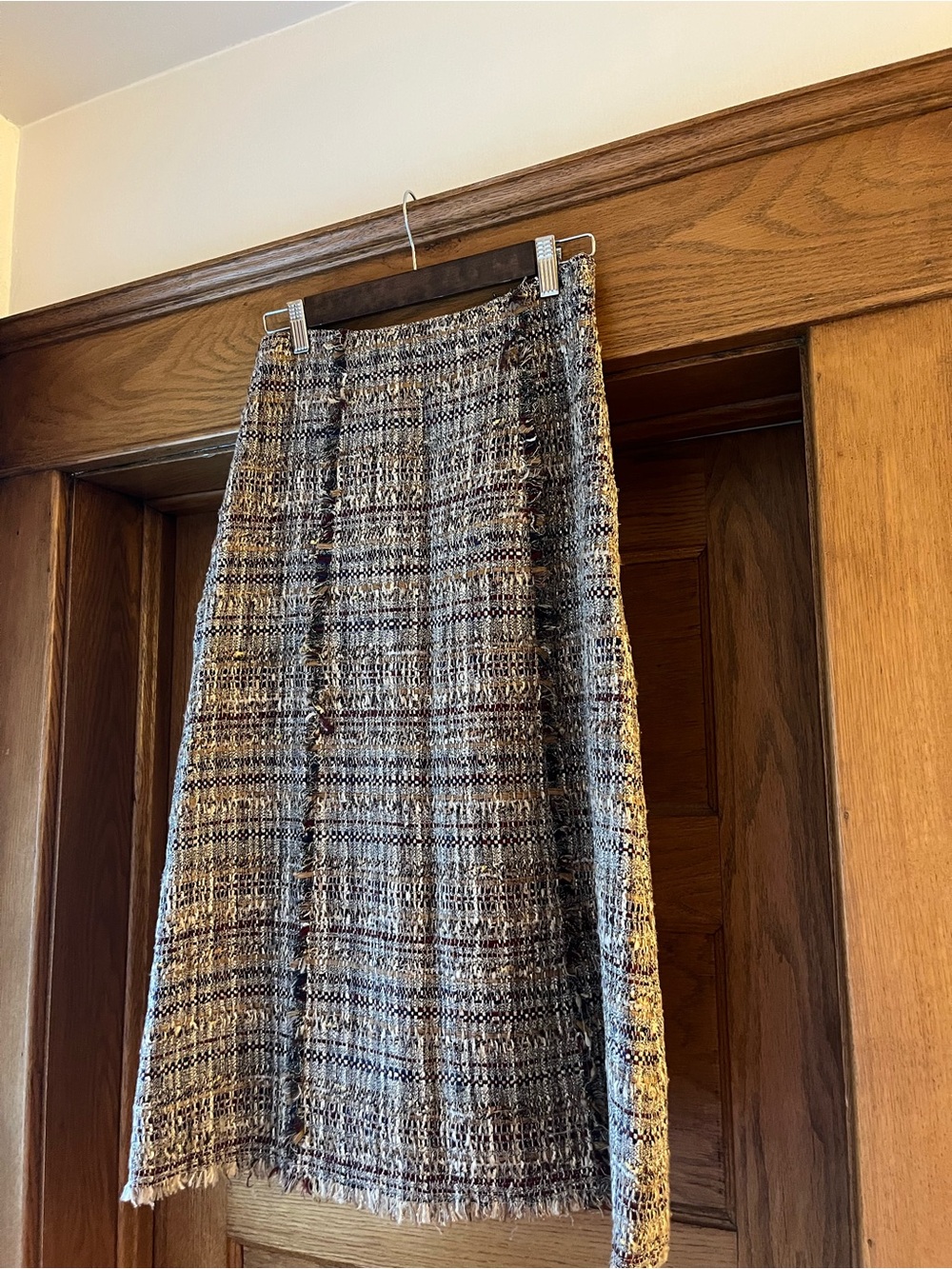 Diane Von Furstenberg Midi Tweed Skirt - Picture 2 of 5